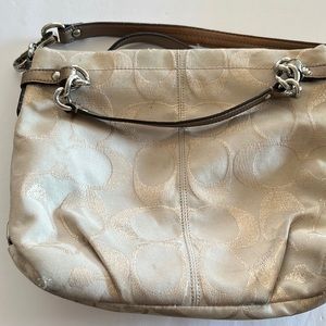 Coach vintage gold tote
